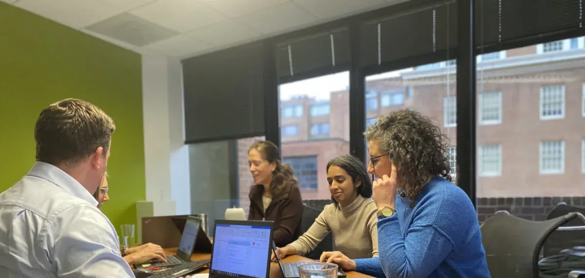 Policy team in meeting