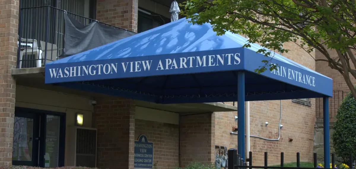 Exterior of Washington View Apartments