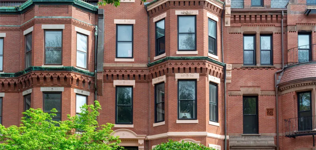 Stock photo of exteriors of apartments